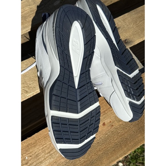 New Balance 608 Shoes Mens Size‎ 10 Wide White Navy Comfort Insert Memory Foam